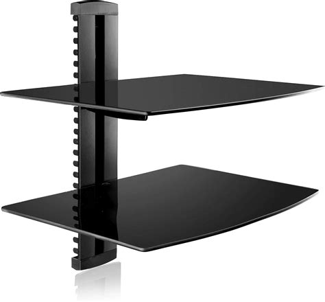 suptek Speaker Mount, Floating Glass Shelf Wall Mount Bracket 